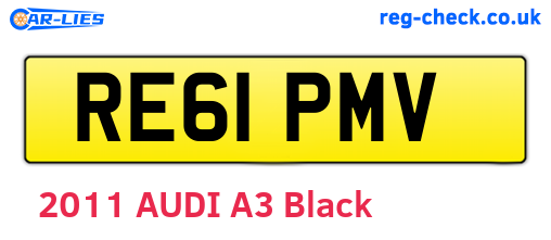 RE61PMV are the vehicle registration plates.