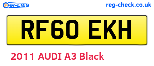 RF60EKH are the vehicle registration plates.