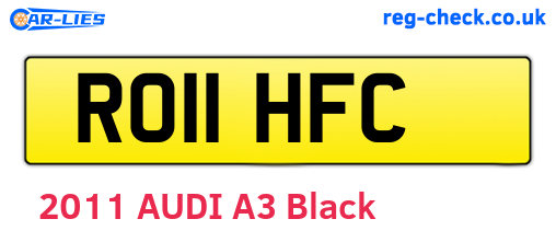 RO11HFC are the vehicle registration plates.