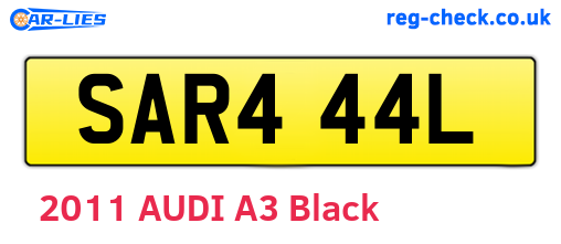 SAR444L are the vehicle registration plates.