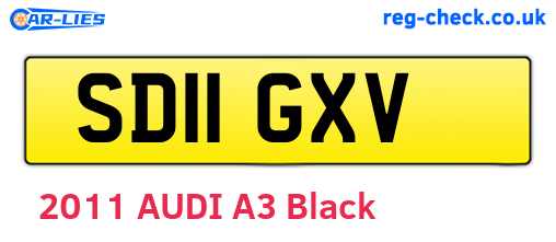 SD11GXV are the vehicle registration plates.