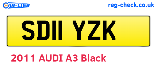 SD11YZK are the vehicle registration plates.