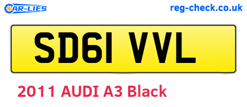 SD61VVL are the vehicle registration plates.