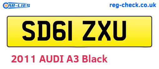 SD61ZXU are the vehicle registration plates.