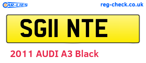 SG11NTE are the vehicle registration plates.