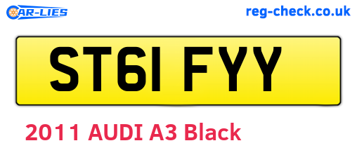 ST61FYY are the vehicle registration plates.
