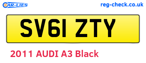SV61ZTY are the vehicle registration plates.