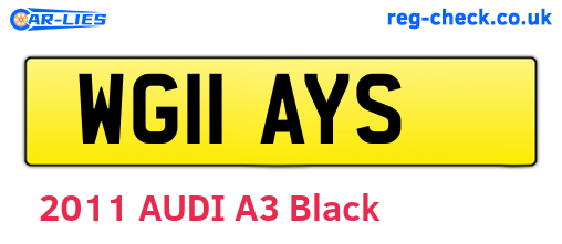 WG11AYS are the vehicle registration plates.