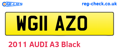 WG11AZO are the vehicle registration plates.