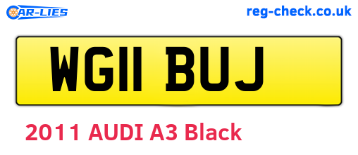 WG11BUJ are the vehicle registration plates.