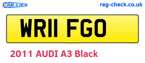 WR11FGO are the vehicle registration plates.