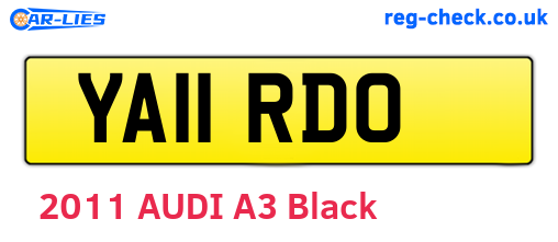 YA11RDO are the vehicle registration plates.