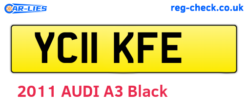 YC11KFE are the vehicle registration plates.