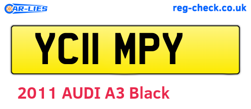 YC11MPY are the vehicle registration plates.