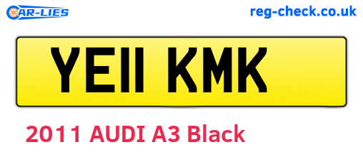 YE11KMK are the vehicle registration plates.