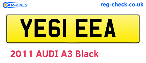 YE61EEA are the vehicle registration plates.