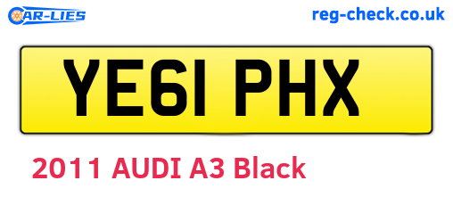 YE61PHX are the vehicle registration plates.