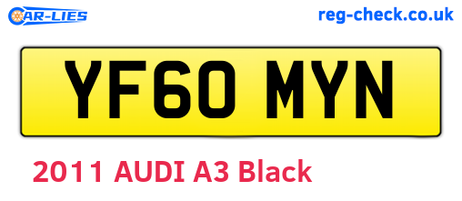 YF60MYN are the vehicle registration plates.