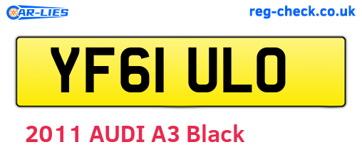 YF61ULO are the vehicle registration plates.