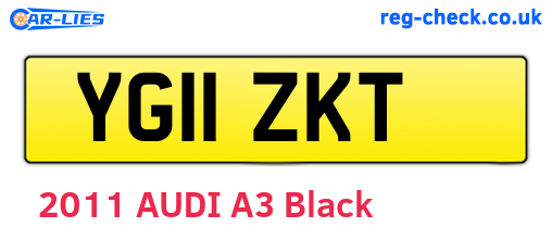 YG11ZKT are the vehicle registration plates.