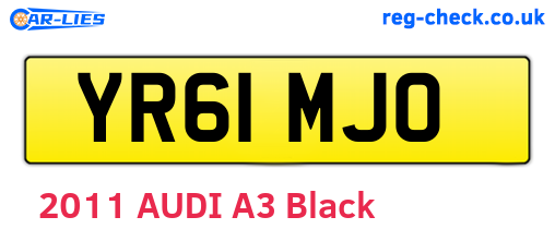 YR61MJO are the vehicle registration plates.