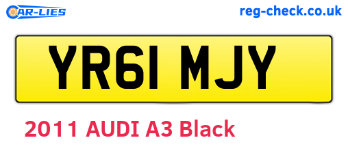 YR61MJY are the vehicle registration plates.