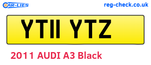 YT11YTZ are the vehicle registration plates.