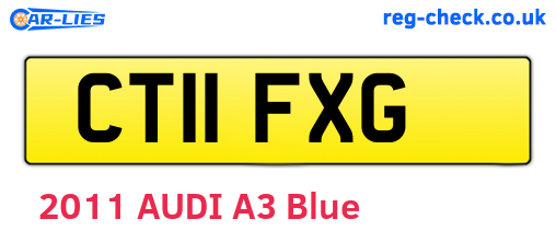 CT11FXG are the vehicle registration plates.