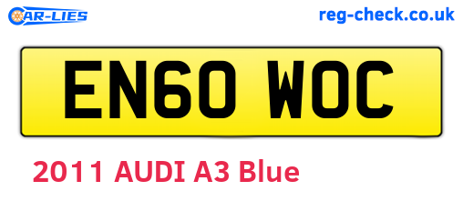 EN60WOC are the vehicle registration plates.