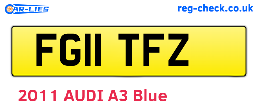 FG11TFZ are the vehicle registration plates.