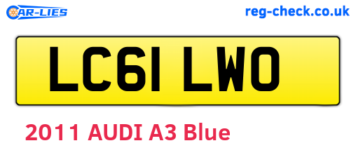LC61LWO are the vehicle registration plates.