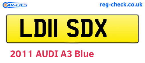 LD11SDX are the vehicle registration plates.