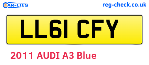 LL61CFY are the vehicle registration plates.