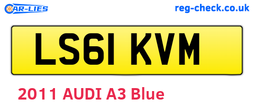 LS61KVM are the vehicle registration plates.