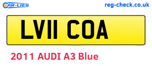 LV11COA are the vehicle registration plates.