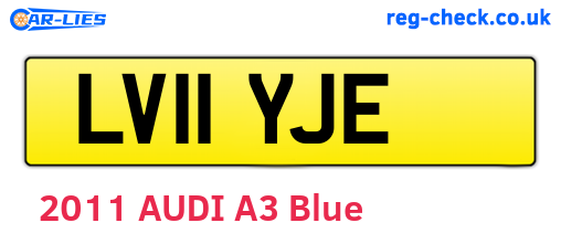 LV11YJE are the vehicle registration plates.