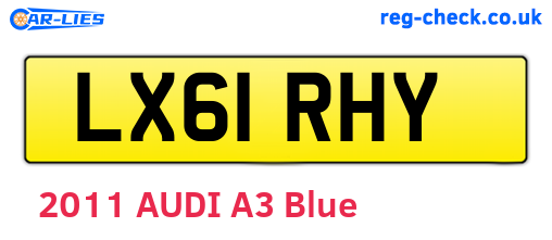 LX61RHY are the vehicle registration plates.