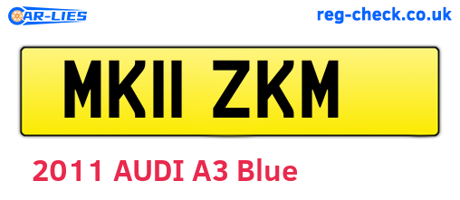 MK11ZKM are the vehicle registration plates.