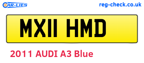 MX11HMD are the vehicle registration plates.