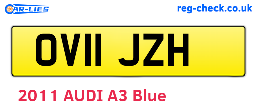 OV11JZH are the vehicle registration plates.