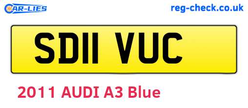 SD11VUC are the vehicle registration plates.