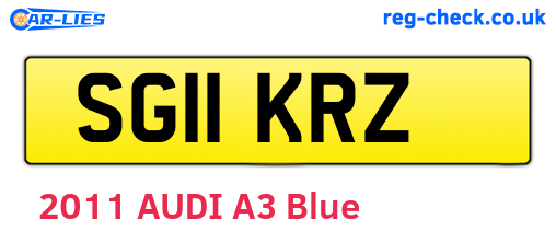 SG11KRZ are the vehicle registration plates.