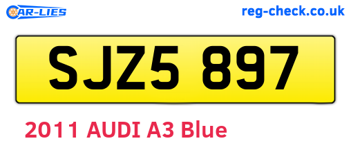 SJZ5897 are the vehicle registration plates.