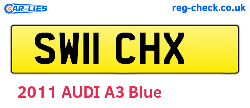 SW11CHX are the vehicle registration plates.