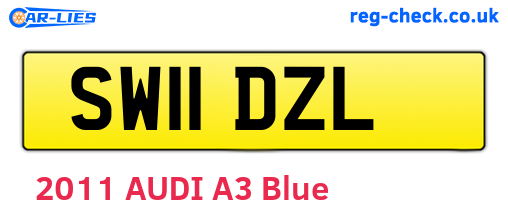 SW11DZL are the vehicle registration plates.