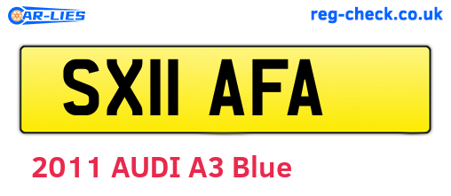 SX11AFA are the vehicle registration plates.