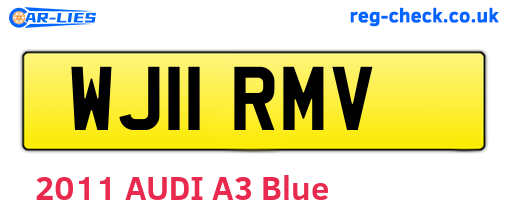 WJ11RMV are the vehicle registration plates.