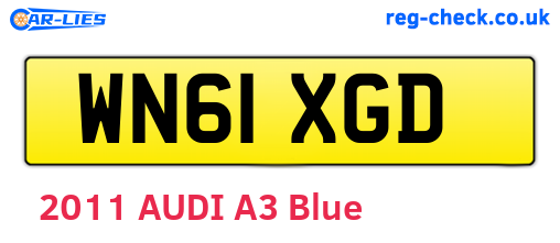 WN61XGD are the vehicle registration plates.