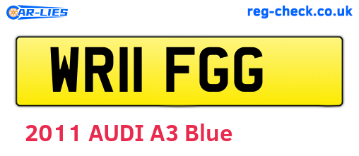 WR11FGG are the vehicle registration plates.