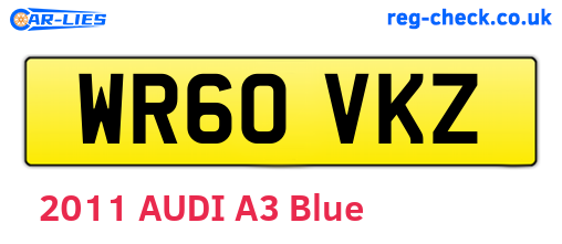 WR60VKZ are the vehicle registration plates.